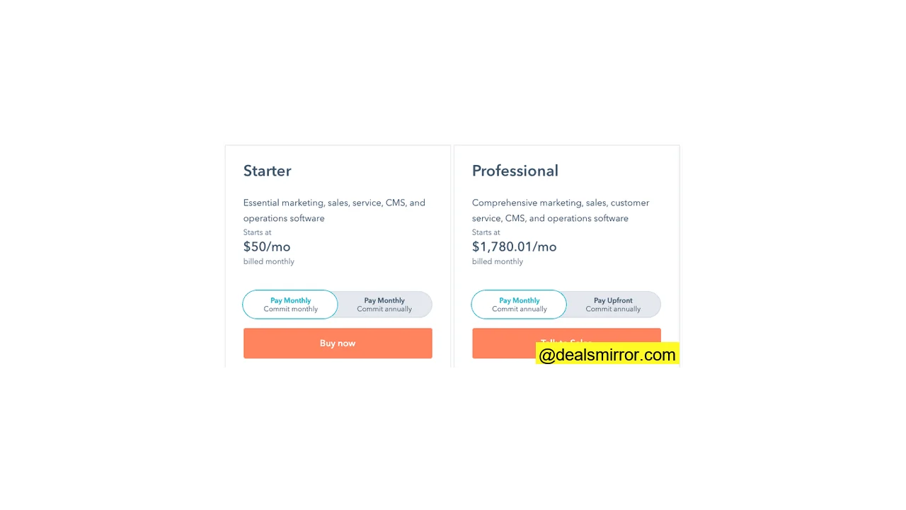 Hubspot pricing and plans