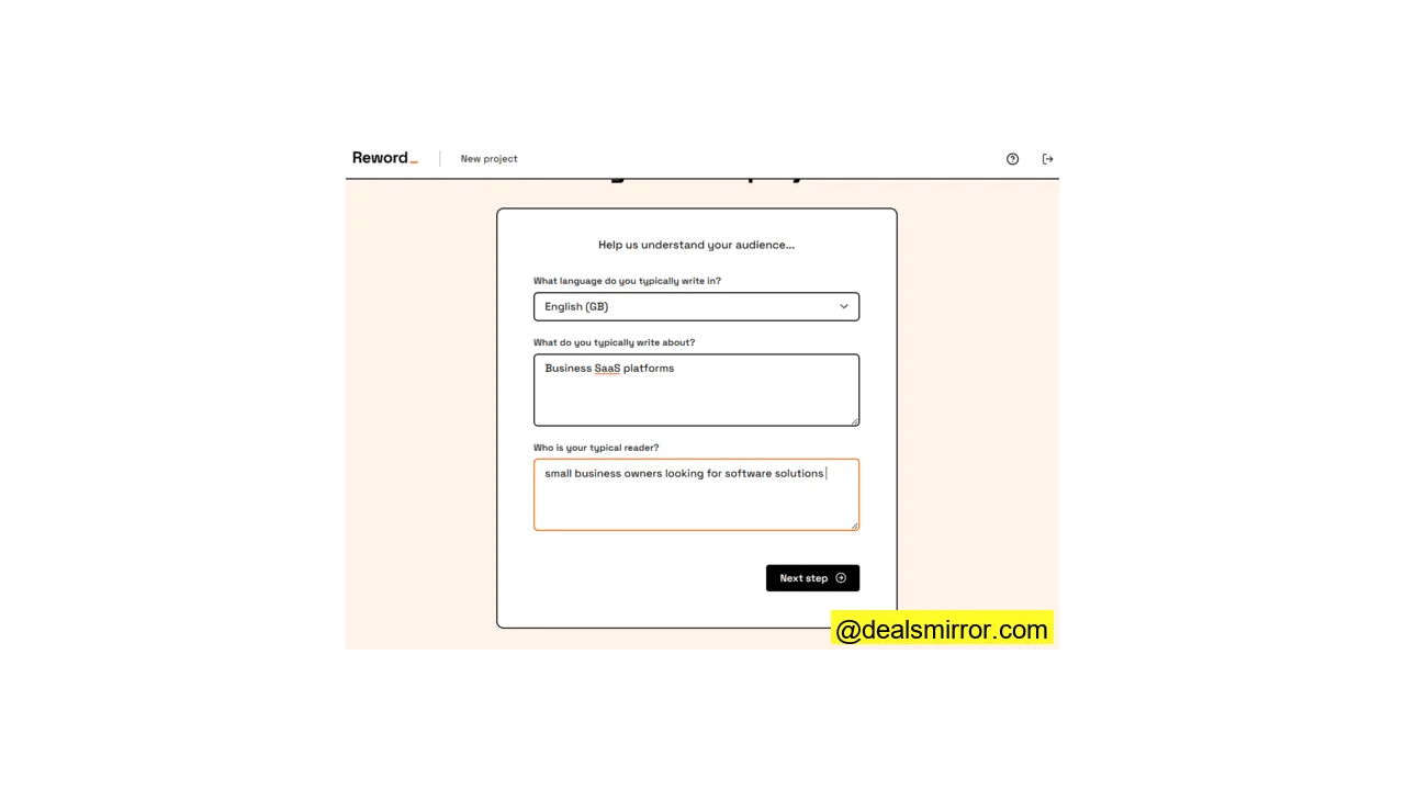Reword content generation with AI