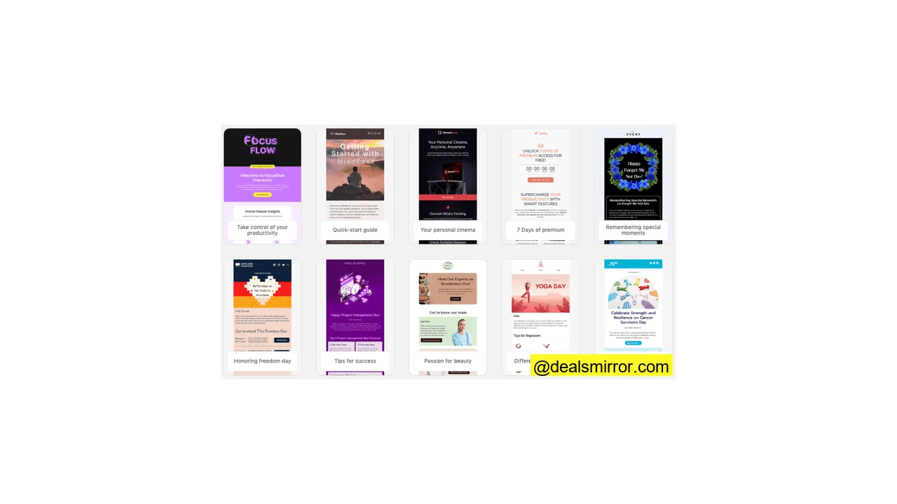 Stripo email template gallery