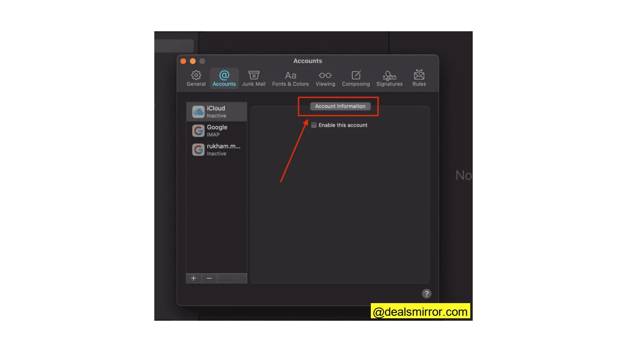 finding your smtp settings in the Apple mail app